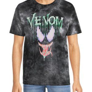 Mad Engine Marvel Venom Face Men's & Big Men's Tie Dye Short Sleeve Graphic Tee,